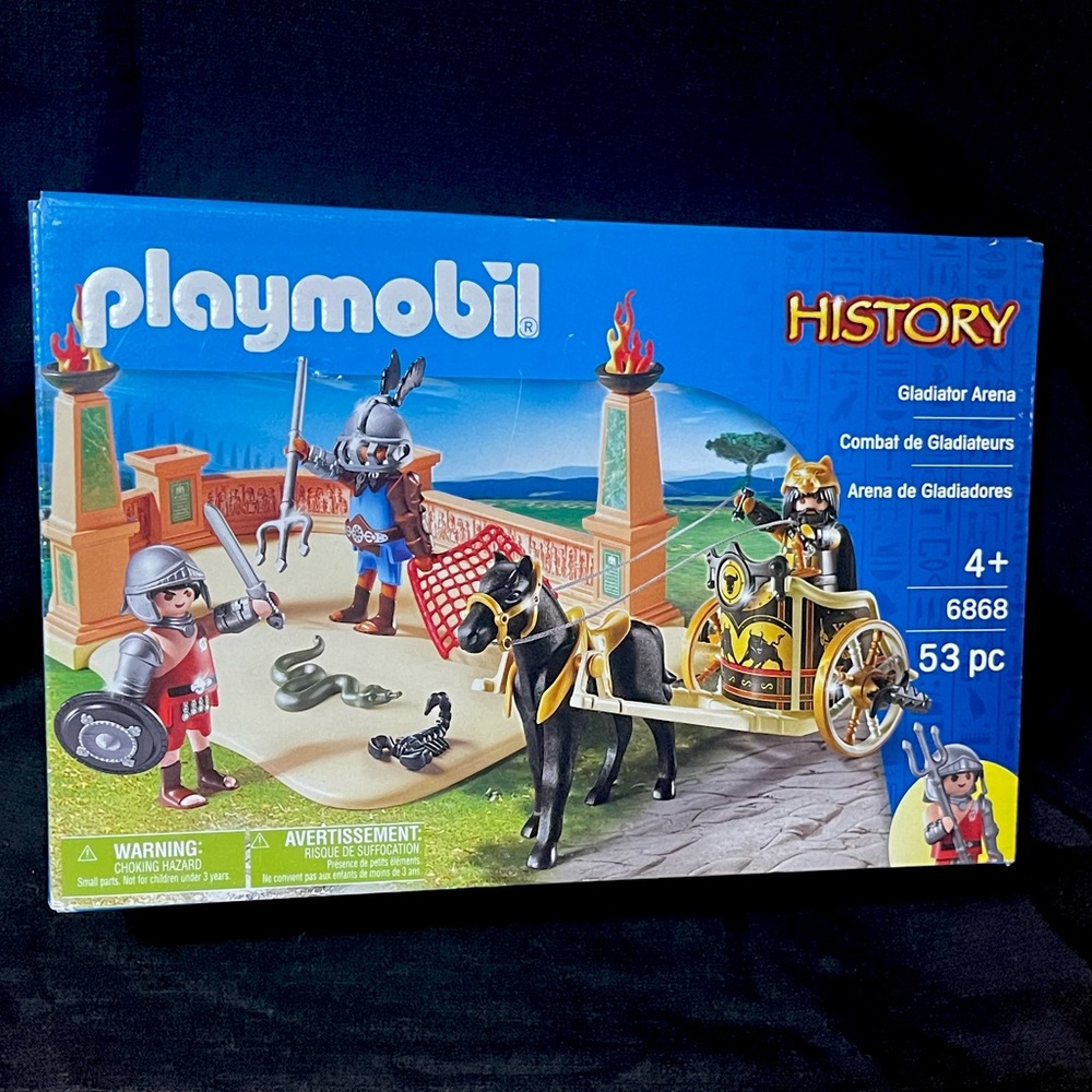 2016 Playmobil History 6868 GLADIATOR ARENA Gladiators Horse Chariot Playset